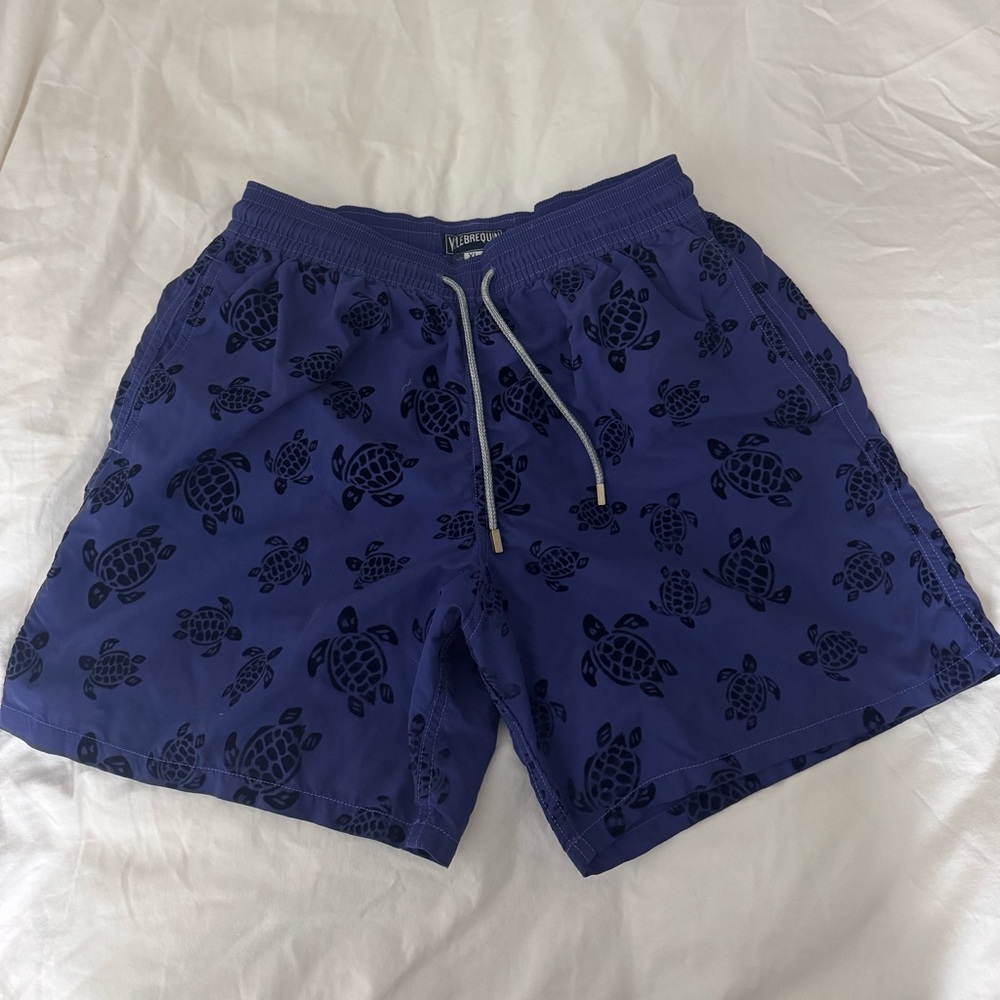 Vilebrequin Men's Purple Turtle Print Swim Short